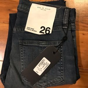 Rag & Bone ankle high rise jeans